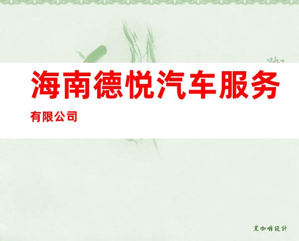 海南德悦汽车服务有限公司